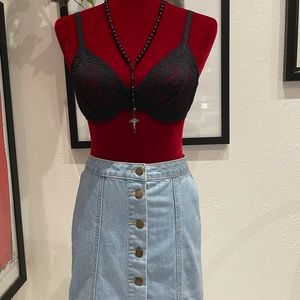 Forever 21 Jean button up skirt